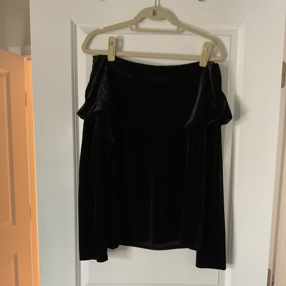 Black Velour Top